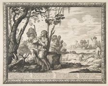 The Prodigal Son Guarding Pigs (L'Enfant prodigue garde les cochons), ca. 1636. Creator: Abraham Bosse