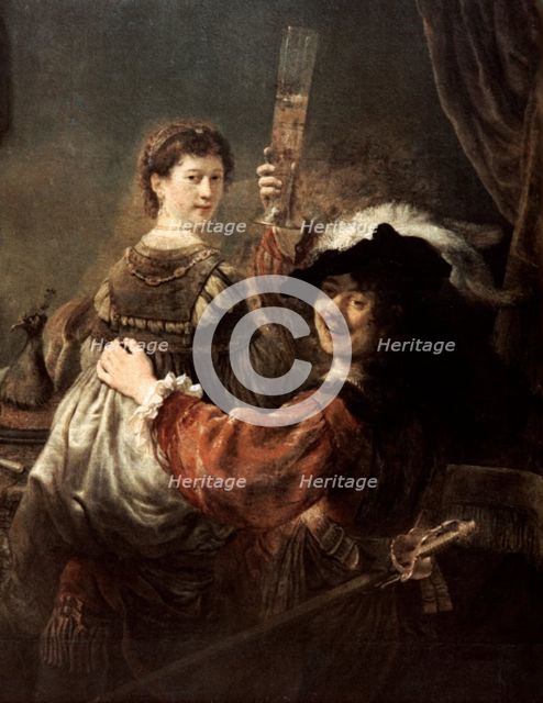 'The Prodigal Son in the Tavern' (Rembrandt and Saskia), c1635.  Artist: Rembrandt Harmensz van Rijn    