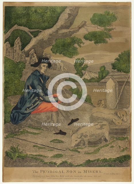 The Prodigal Son in Misery, n.d. Creator: Amos Doolittle.