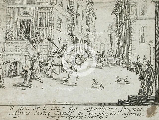 The Prodigal Son is Ruined, 1634. Creator: Jacques Callot.
