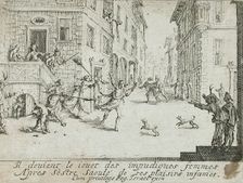 The Prodigal Son is Ruined, 1634. Creator: Jacques Callot