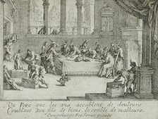 The Prodigal Son Receives His Inheritance, 1634. Creator: Jacques Callot
