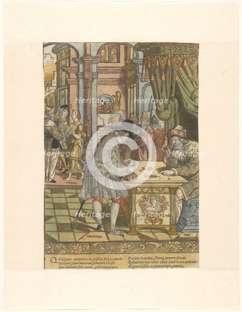 The prodigal son receives his inheritance, c.1540-c.1550. Creator: Cornelis Anthonisz.