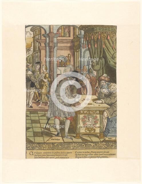 The prodigal son receives his inheritance, c.1540-c.1550. Creator: Cornelis Anthonisz.