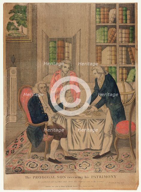 The Prodigal Son Receiving His Patrimony, n.d. Creator: Amos Doolittle.