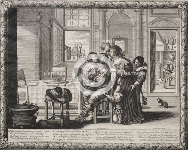 The Prodigal Son: Riotous Living, 1635. Creator: Abraham Bosse (French, 1602-1676).