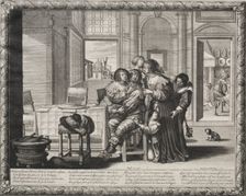 The Prodigal Son: Riotous Living, 1635. Creator: Abraham Bosse (French, 1602-1676)