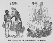 The progress of civilization in Kansas, 1897. Creator: Unknown