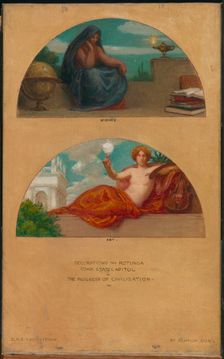 The Progress of Civilization: Science and Art (mural study, State Capitol, Des Moines, Iowa), 1905-1 Creator: Kenyon Cox