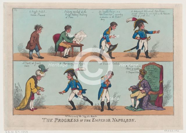 The Progress of the Emperor Napoleon, November 19, 1808., November 19, 1808. Creator: Thomas Rowlandson.