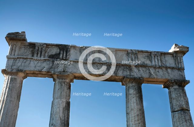 The Propylon of the gymnasium at Messene, Greece. Creator: Samuel Magal.