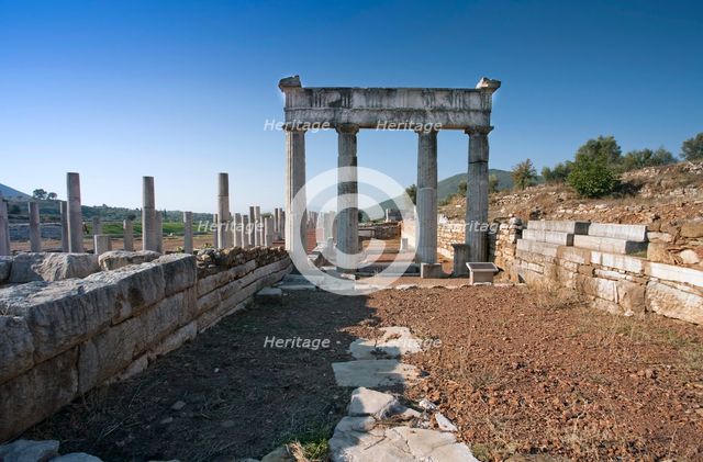 The Propylon of the gymnasium at Messene, Greece. Creator: Samuel Magal.