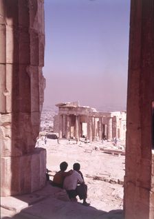 The Propylaea, ancient gateway to the Acropolis, Athens, Greece, c1955. Creator: Arthur Charles Kirby Ware