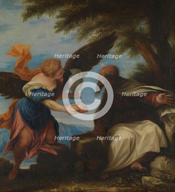 The Prophet Elijah and the Angel, 1668. Creator: Juan Antonio de Frias y Escalante.