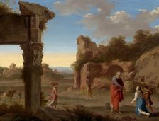 The Prophet Elijah and the Widow of Zarephath, c. 1630. Creator: Cornelis van Poelenburgh