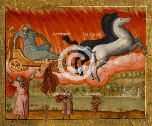 The prophet Elijah and scenes from his life, c.1700. Creator: Bulgarian School.