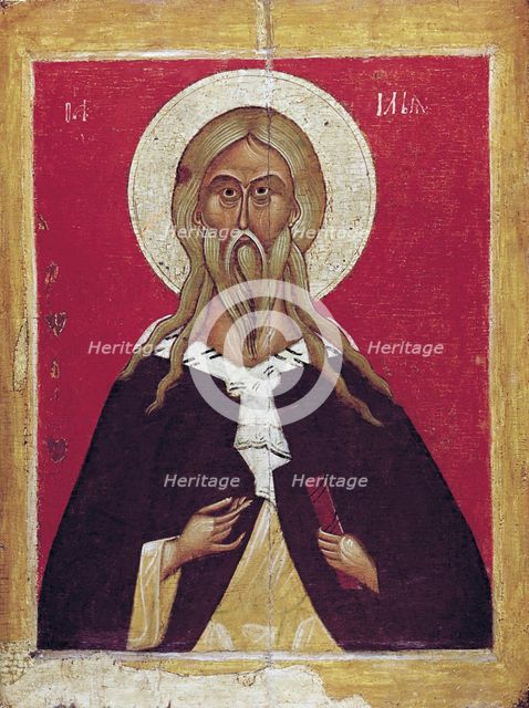 The Prophet Elijah, end 14th - early 15th century. Creator: Russian icon.