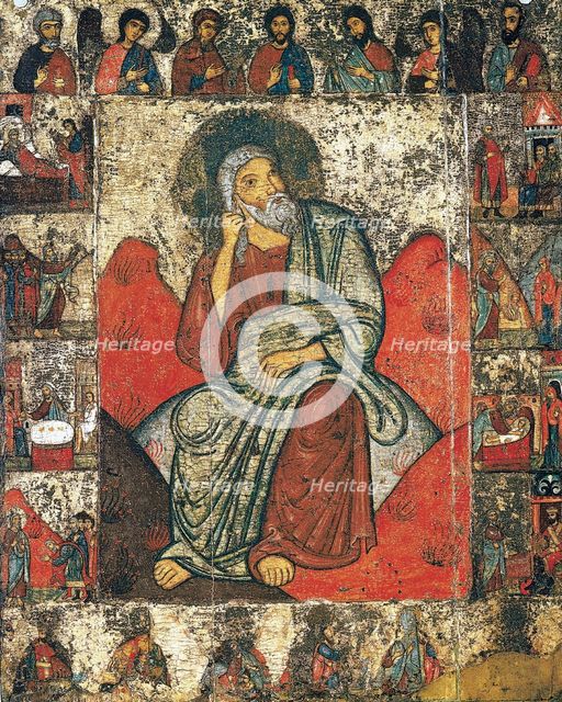 The Prophet Elijah in the Wilderness with Scenes from His Life and Deesis, 13th- first third of 14th Creator: Russian icon.