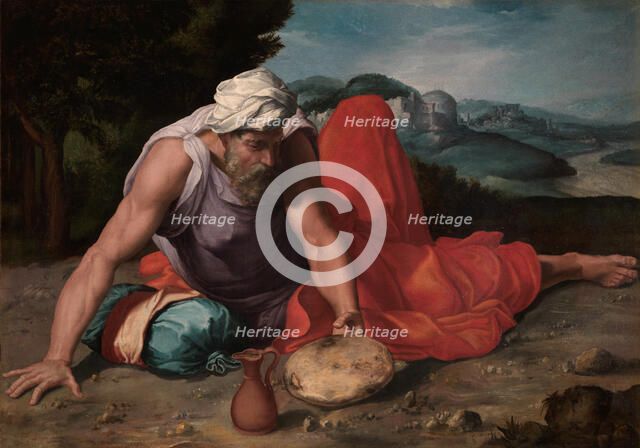 The Prophet Elijah in the desert, ca 1545-1550.