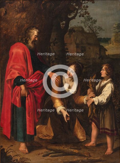 The Prophet Elisha and the Shunamite Woman, 1602-1658. Creator: Adriaen van Nieulandt.