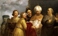 The prophet Elisha rejecting the presents of Namon oil, 1637 by Pieter Grebber