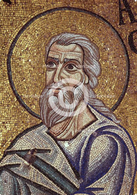 The Prophet Habakkuk (Detail of Interior Mosaics in the St. Mark's Basilica), 12th century. Artist: Byzantine Master  