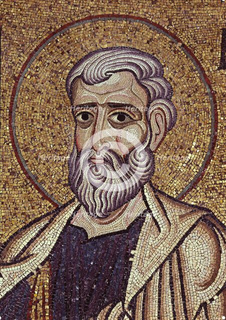 The Prophet Haggai (Detail of Interior Mosaics in the St. Mark's Basilica), 12th century. Artist: Byzantine Master  