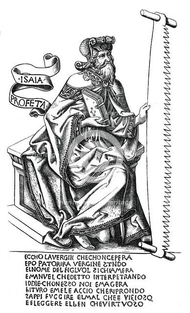 The prophet Isaiah with the instrument of his martyrdom, 15th century, (1870). Artist: Unknown