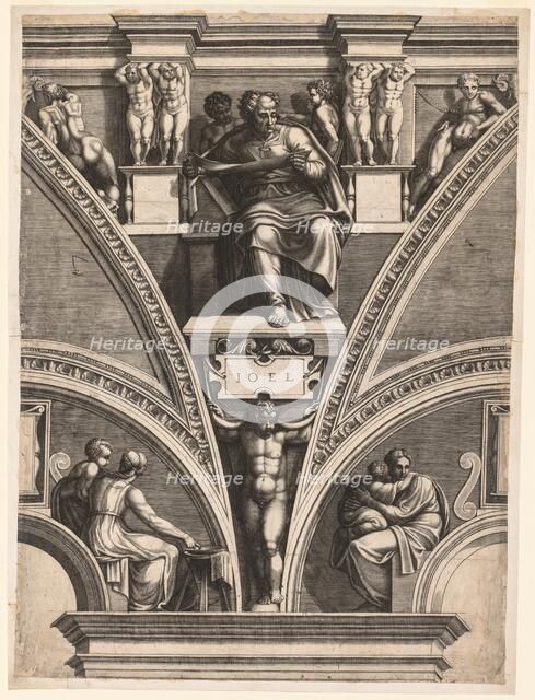 The Prophet Joel, early 1570s. Creator: Giorgio Ghisi (Italian, 1520-1582).