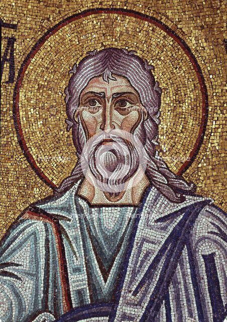 The Prophet Jeremiah (Detail of Interior Mosaics in the St. Mark's Basilica), 12th century. Artist: Byzantine Master  