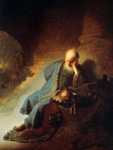 The Prophet Jeremiah Mourning over the Destruction of Jerusalem 1630. Artist: Rembrandt Harmensz van Rijn