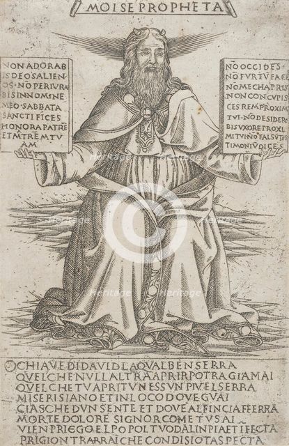 The Prophet Moses, between circa 1475 and circa 1480. Creator: Francesco Rosselli.