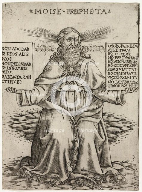 The Prophet Moses, c. 1470. Creator: Baccio Baldini.