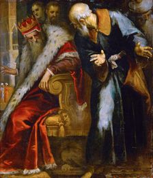 The Prophet Nathan rebukes King David, Early 17th cen.