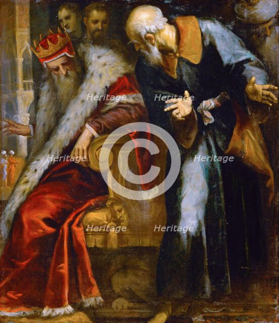 The Prophet Nathan rebukes King David, Early 17th cen..