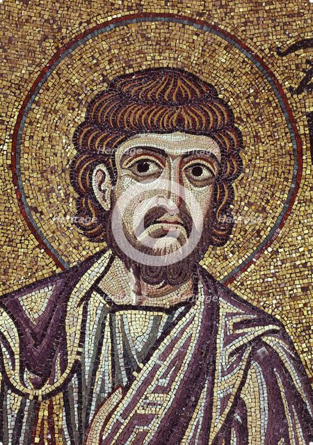 The Prophet Zechariah (Detail of Interior Mosaics in the St. Mark's Basilica), 12th century. Artist: Byzantine Master  