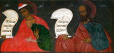 The Prophets Daniel and Elisha, 16th century. Creator: Russian icon