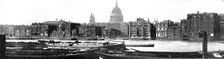 The proposal to throw a new bridge across the Thames, 1909. Creator: Topical Press Agency