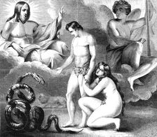 The proposed decorations of the new Houses of Parliament; Charity by Joshua Reynolds, 1844. Creator: Unknown