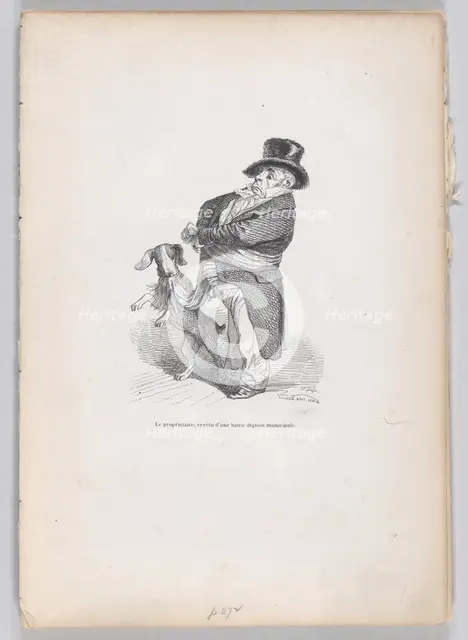 The Proprietor from Scenes from the Private and Public Life of Animals, ca. 1837-47. Creator: Andrew Best Leloir.