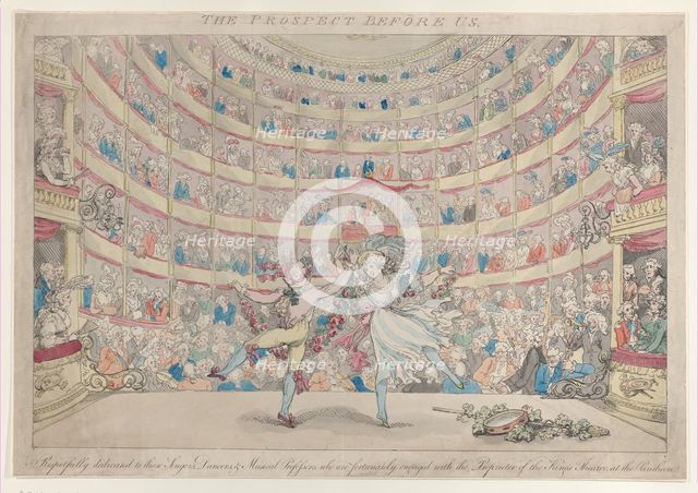 The Prospect Before Us, Respectfully dedicated to those Singers, Dancers, & Mu..., January 13, 1791. Creator: Thomas Rowlandson.