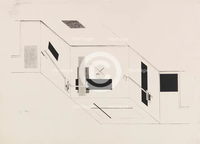 The Proun Room. Sheet 5 of the I Kestner portfolio, 1923. Creator: Lissitzky, El (1890-1941).
