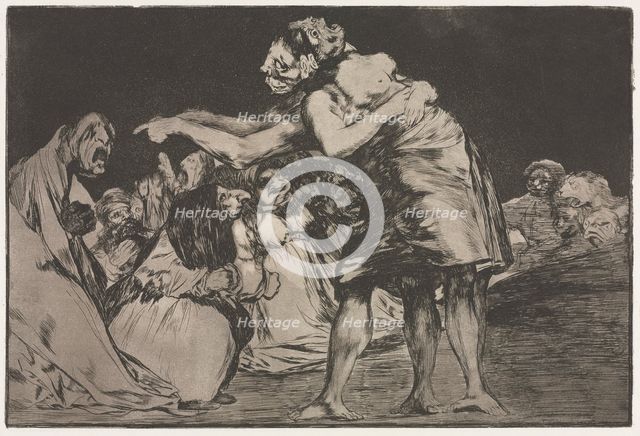 The Proverbs: Matrimonial Folly, 1864. Creator: Francisco de Goya (Spanish, 1746-1828).