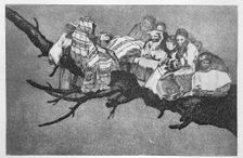 The Proverbs or The Follies, series of etchings by Francisco de Goya, plate 3: Extraña locura (…