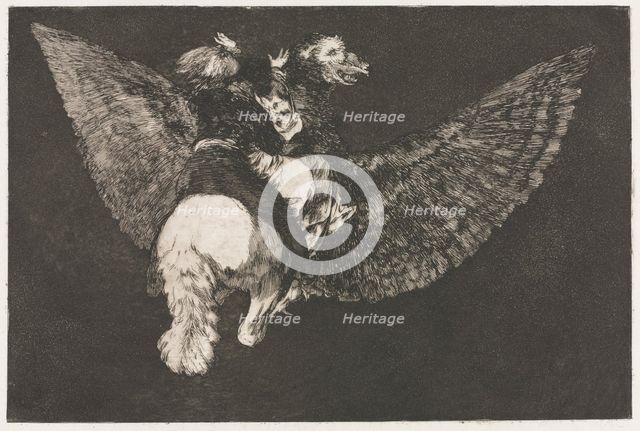 The Proverbs: Flying Folly, 1864. Creator: Francisco de Goya (Spanish, 1746-1828).