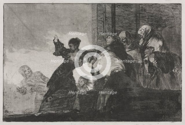 The Proverbs: Two Heads are Better than One or Poor Folly, 1816-1823 (printed c. 1863). Creator: Francisco de Goya (Spanish, 1746-1828).
