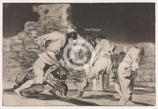 The Proverbs: The Folly of Fury, 1864. Creator: Francisco de Goya (Spanish, 1746-1828).