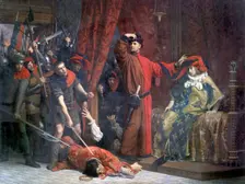 The Provost of Merchants .. and His Heir Apparent Charles 1879. Artist: Lucien Etienne Melingue