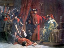 The Provost of Merchants .. and His Heir Apparent Charles 1879. Artist: Lucien Etienne Melingue