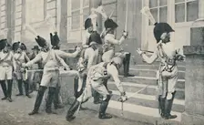 The Prussian Noble Guard Sharpen Their Swords on the Steps of the French Embassy at Berlin 1896